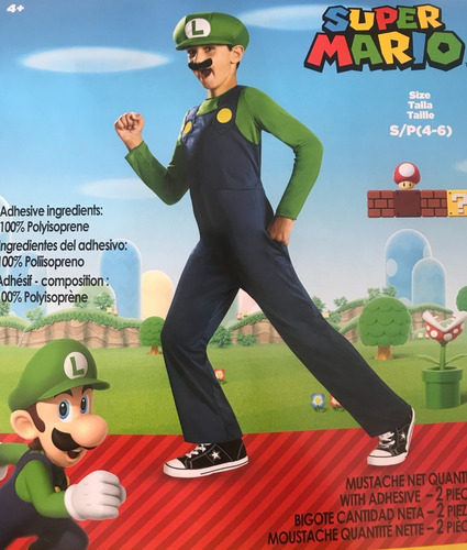 Disfraz Luigi Niño -original Nintendo-