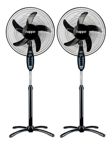 Imagen 1 de 4 de Pack X2 Ventiladores De Pie Nappo 16'' 3 Vel 5 Aspas Loi