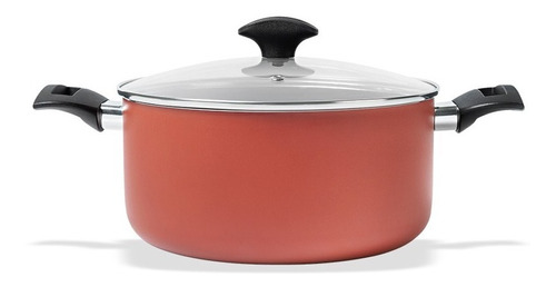 Cacerola Tapa De Vidrio 24 Cm Brinox Masala Antiadherente 