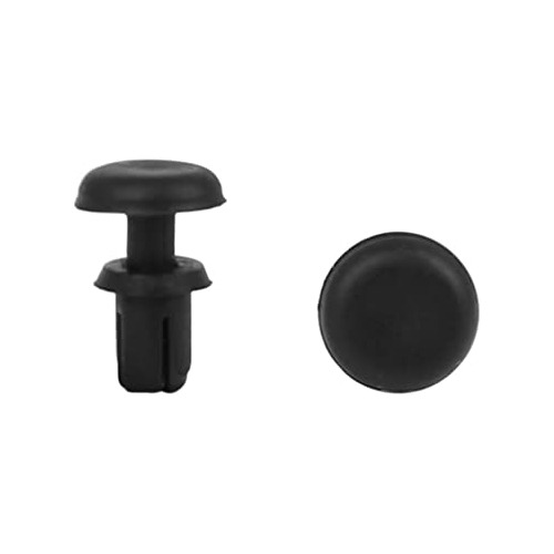 30 Remaches De Plástico Negro Uxcell De 4 Mm, Tipo Empuje, R
