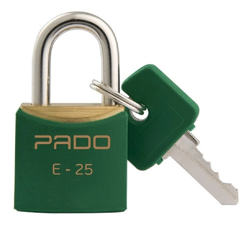 Cadeado Pado Serie Cores Verde Sm Lt 25mm Latao Nivel 2