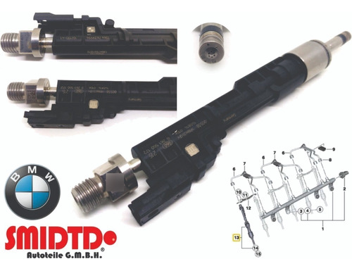 2 Inyectores Gasolina Bmw X1 E84 3.0 Y 2.0 09-15