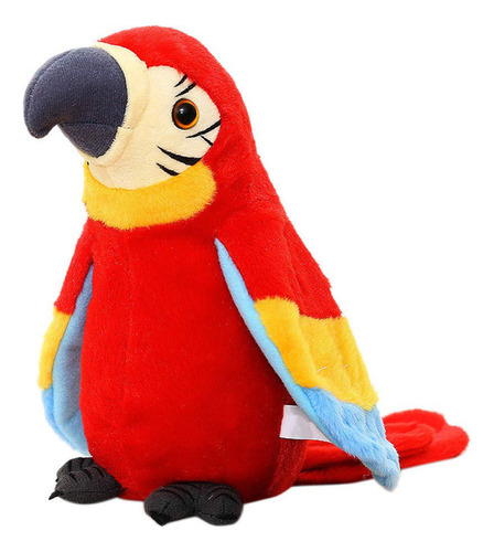 Pájaro De Peluche Con Forma De Loro Parlante Eléctrico, Repi