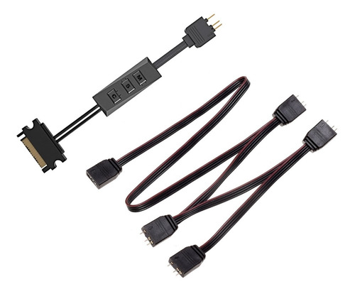 Imagen 1 de 6 de Controlador Rgb Digital Addressable 5v 3pines + Splitter 1x4