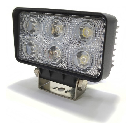 Kit X2 Faro Auxiliar 6 Led 18w 110mm X 60mm 4x4 Auto