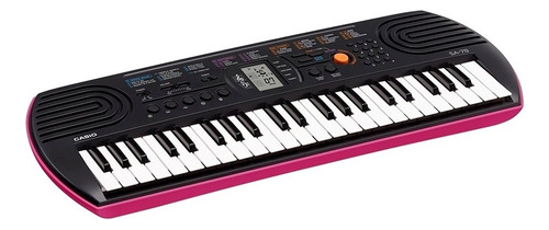 Teclado musical Casio Mini SA-78 44 teclas negro/rosa