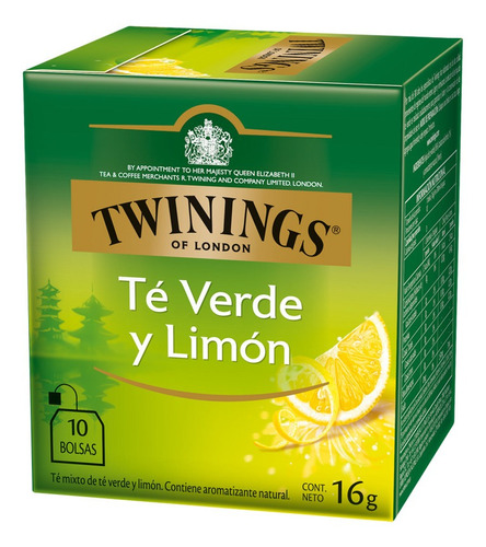 Te Twinings Te Verde Y Limon Caja X 10 Saquitos Importado