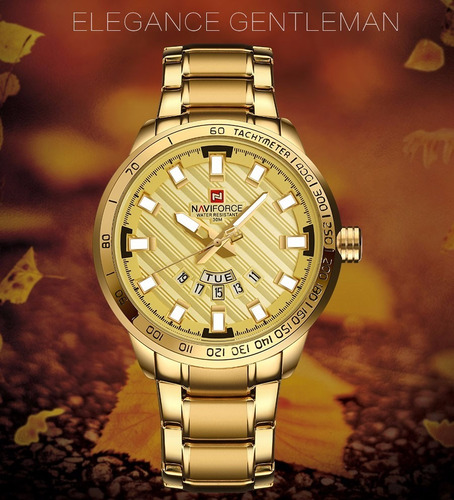 Relogio Militar Original Naviforce 9090 Prova D'agua Homens