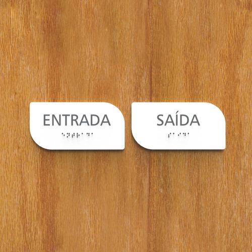 Placa De Entrada Ou Saída De Acrílico Com Braille