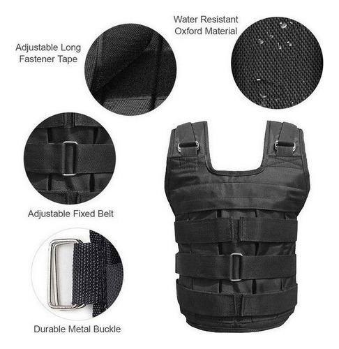 Chaleco Con Peso Ajustable For Hacer Ejercicios 50kg