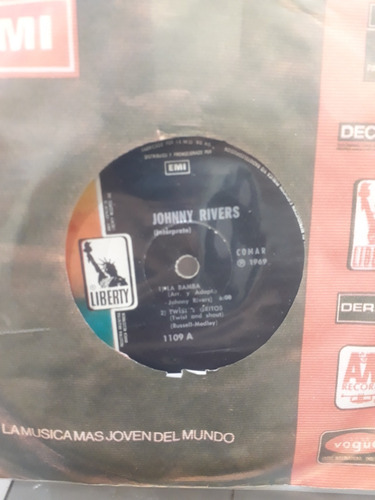 Johnny Rivers - La Bamba/twist Y Gritos 7° Hijo Simple Vinil