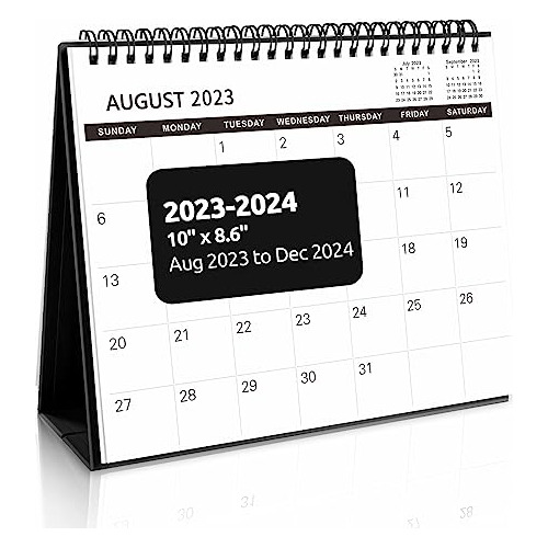 Calendario De Escritorio 2023-2024, De Agosto De 2023 D...