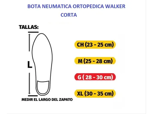 Bota Neumatica Walker Corta Medway