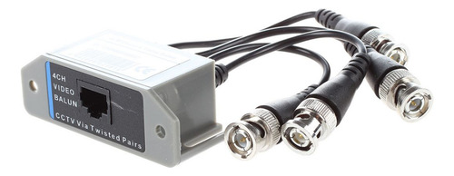 Transceptor 4 Ch Cctv Video Balun Pasivo Bnc Macho A Rj45