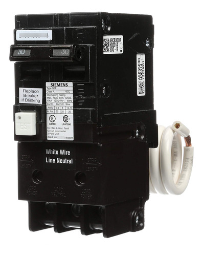 Interruptor De Circuito 30 A 2 Polos 120/240 V Autoprueba Ne