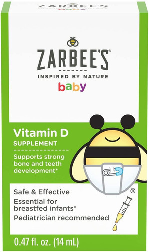 Vitamina D Zarbees Naturals Baby 10mcg Gotero Sabor Sin Sabor