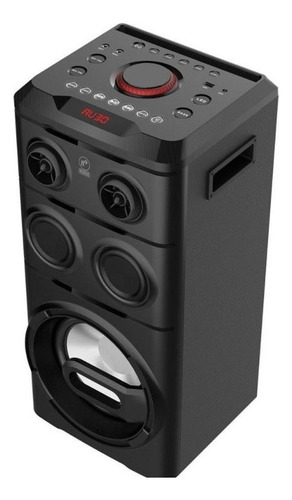 Sistema De Audio Hf Bocina Bluetooth 8000w Usb Micrófono Color Negro