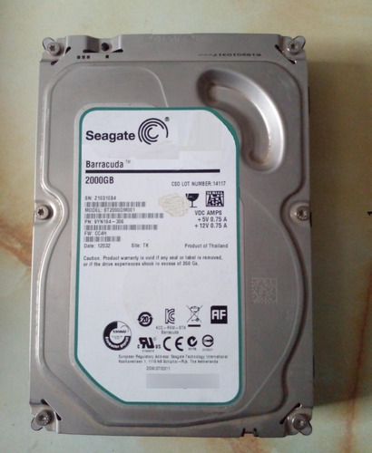 Disco Duro Interno 2tb Seagate Sata Iii 7200rpm 3.5