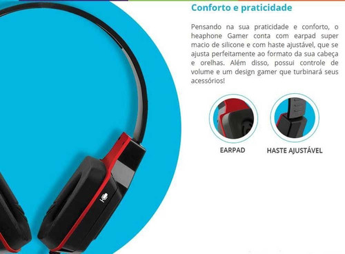 Fone De Ouvido Gamer Com Microfone Headset Ph073