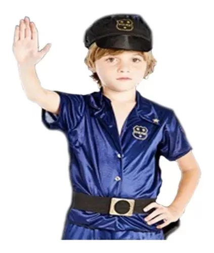 Disfraz Para Niños Policia Incluye Gorro Cinturon E Insignia