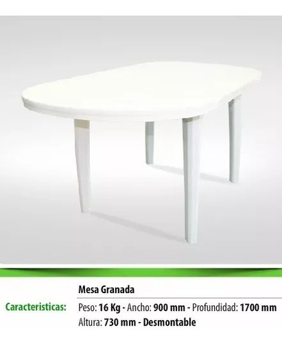 Mesa Granada - Plásticos Munro