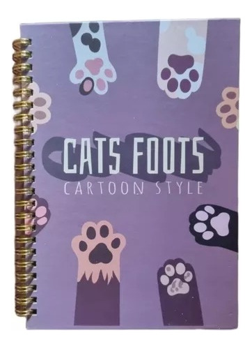 Cuaderno A5 Kawaii 80 Hojas Cats Foots