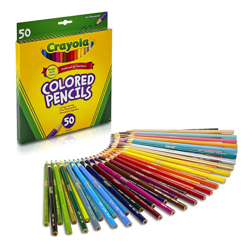 Lápices De Colores Crayola, 50 Count, Adulto Colorear