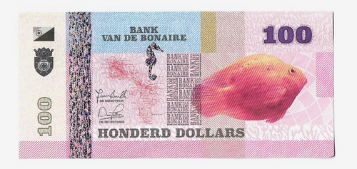 Fk Billete Bonaire 100 Dolares 2015 Uso Privado Sin Circular