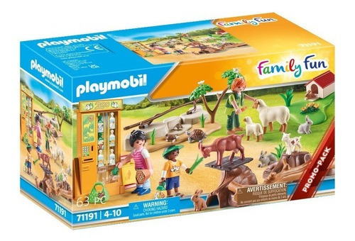 Figura Armable Playmobil Family Fun Zoo De Mascotas 63 Pzas