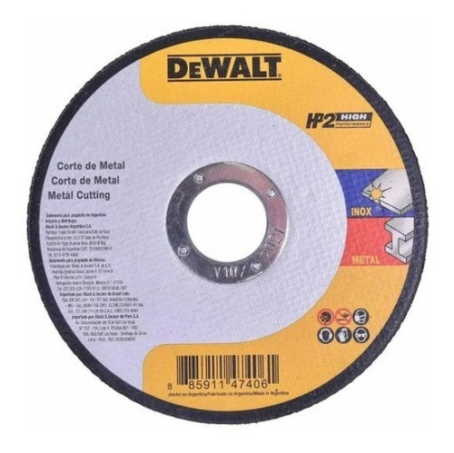 Disco De Corte Em Inox P2 4 1/2 X 1,6mm X 7/8 Dewalt Dw84402