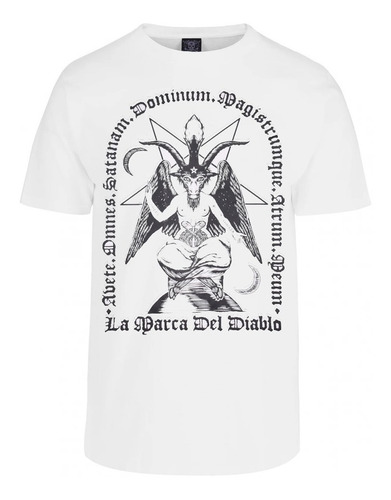 Playera Blanca Baphomet