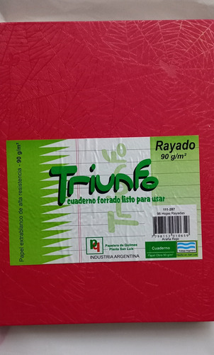 Cuaderno Tapa Dura  Triunfo  98 Hojas