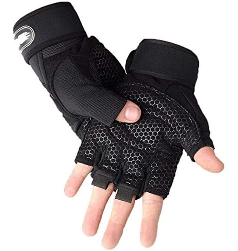 Imagen 3 de 10 de Guantes Gym Deportivos Con Muñequera Antideslizante Unisex