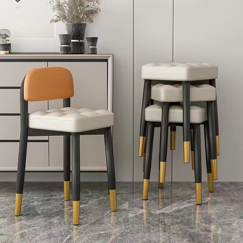 Taburetes De Bar Tapizados Con Respaldo, De Mesa De Comedor