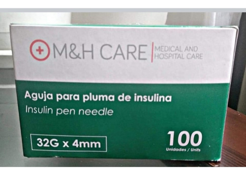 Aguja Para Plumas De Insulina, M&h Care De 32g * 4mm