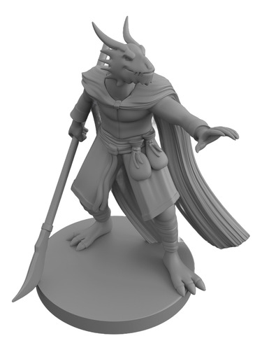 Miniaturas Dnd: Dragonborn Sorcerer Psion With Glaive