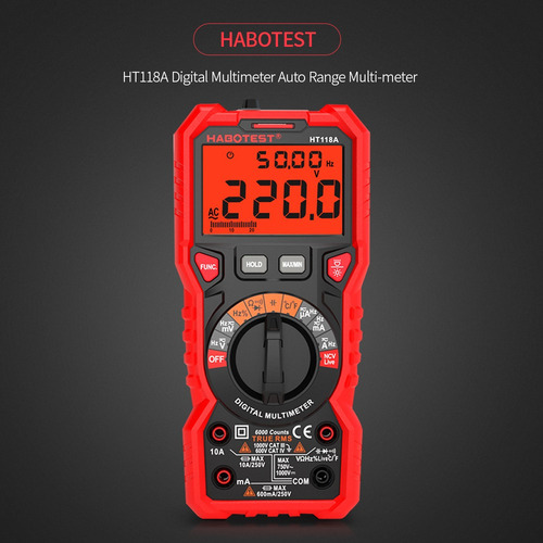 Habotest Ht118a - Multímetro Digital (rango Automático)