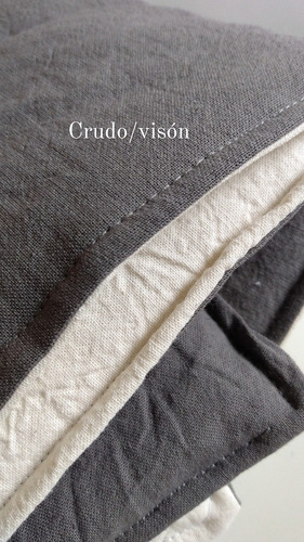 Imagen 7 de 8 de Mantel Redondo Lienzo Crudo Washed 1.50. Tipo Tussor