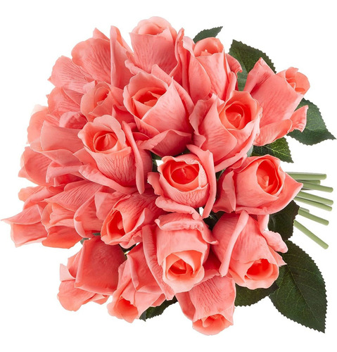 Paquetes De Capullos De Rosas Artificiales  24 Flores A...