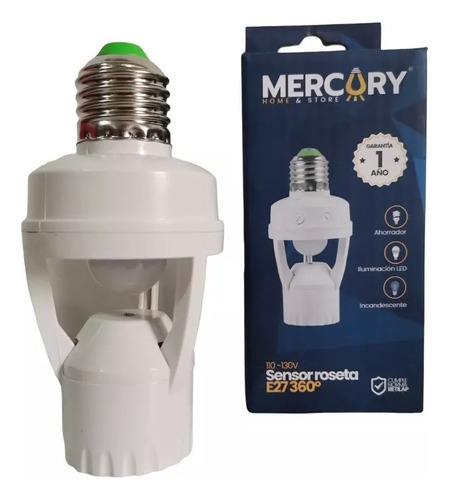 Bombillo Roseta Led Sensor Movimiento Infrarrojo Cubre 360°