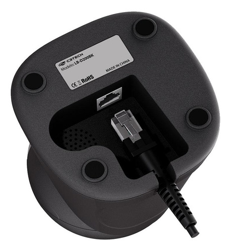 Leitor De Código De Barras C3tech Fixo 1d/2d Usb Lb-d200bk