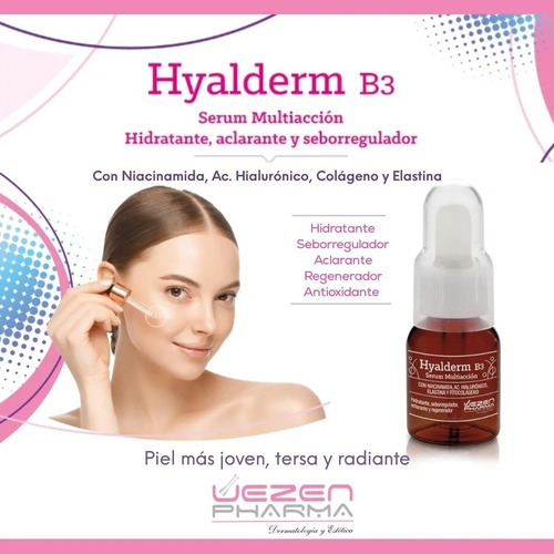 Hyalderm B3 Suero Facial Multiacción Contien Ac. Hialurónico Tipo De Piel Todo Tipo De Piel