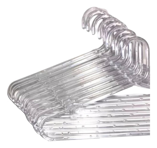 Cabides Acrílico Transparente Antiderrapante 50 Unidades