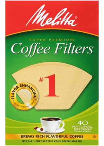 1 Filtros De Café Cónicos, Marrón Natural Sin Blanqu...