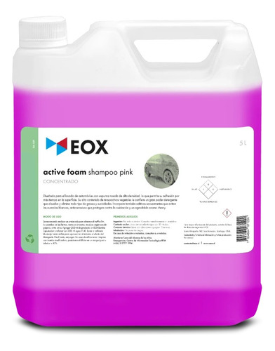 Shampoo Automotriz Espuma Alta Densidad Eox Active Foam 5 L