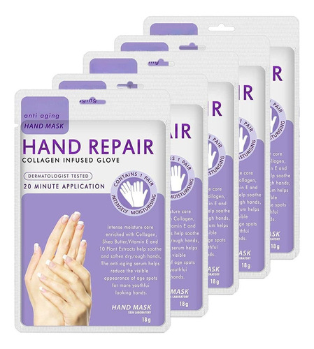 Guantes Hidratantes Para Manos - 5pack Colageno/vitaminas