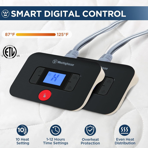 Cubre Colchon Eléctrica Protector Térmico Queen