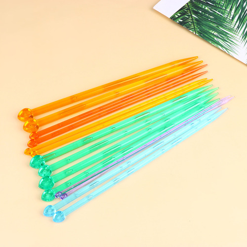 Juego De Varillas De Tejer Acrílicas De 25 Cm Para Suéteres