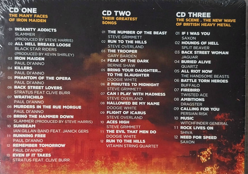 Iron Maiden Cd The Many Faces Of ...box 3 Cd + 1 Cuadro!! Estándar (Usado)