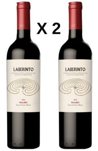 Imagen 1 de 7 de Vino Tinto Laberinto Malbec Pack 2 Botella Quintanilla 750ml